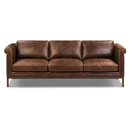 Canapé en cuir véritable Poly &amp; Bark Helston 89