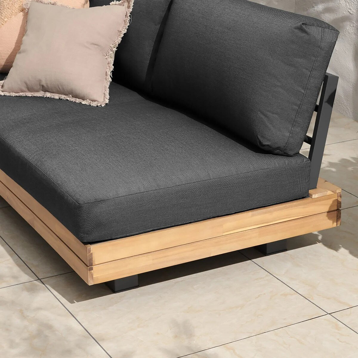 Ensemble de salon d'angle modulaire d'extérieur/terrasse Poly &amp; Bark Celenza 98 avec table basse