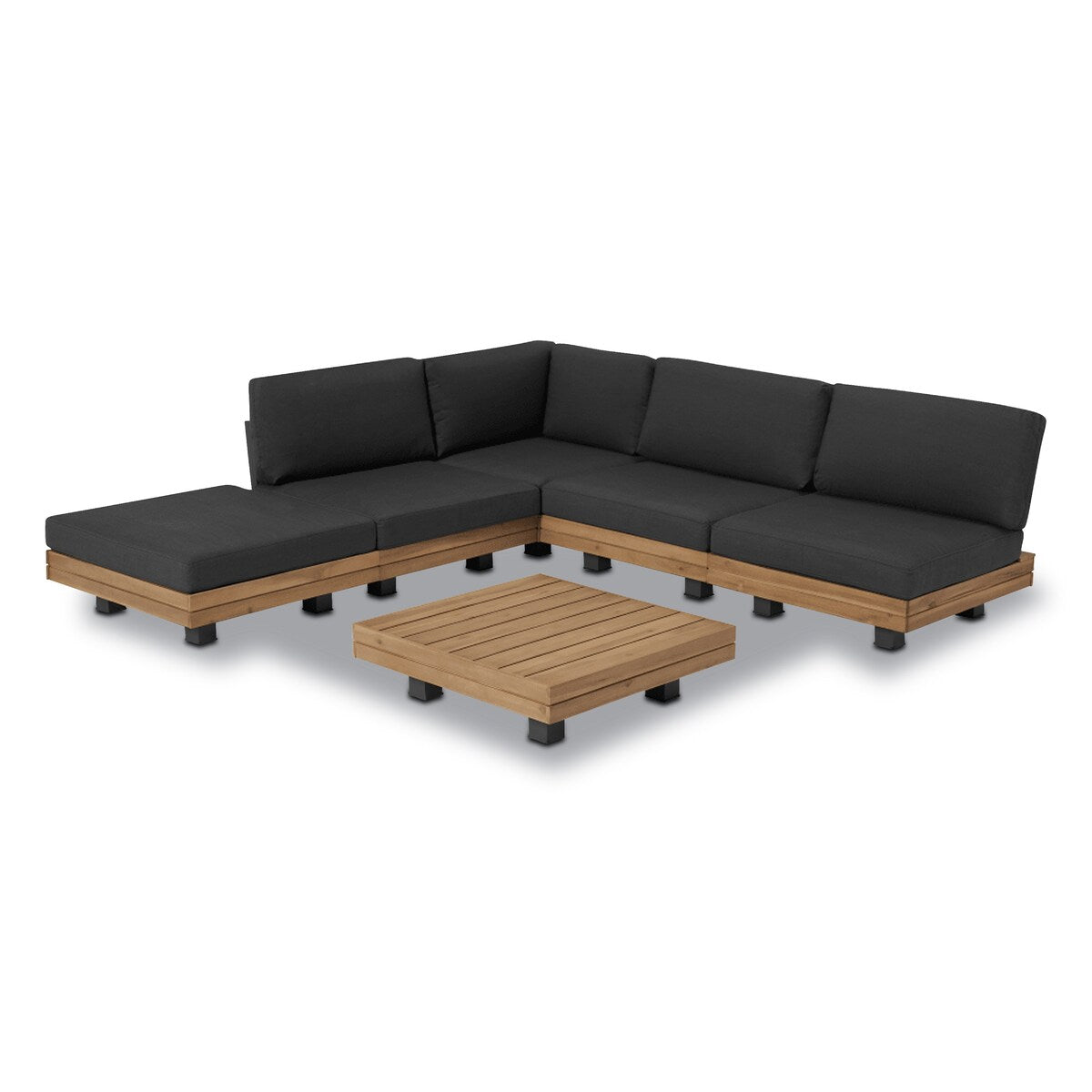 Ensemble de salon d'angle modulaire d'extérieur/terrasse Poly &amp; Bark Celenza 98 avec table basse