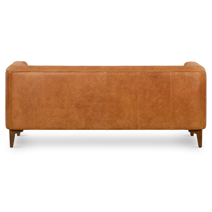 Canapé d'appartement Poly &amp; Bark Essex 74 - Cuir italien véritable pleine fleur