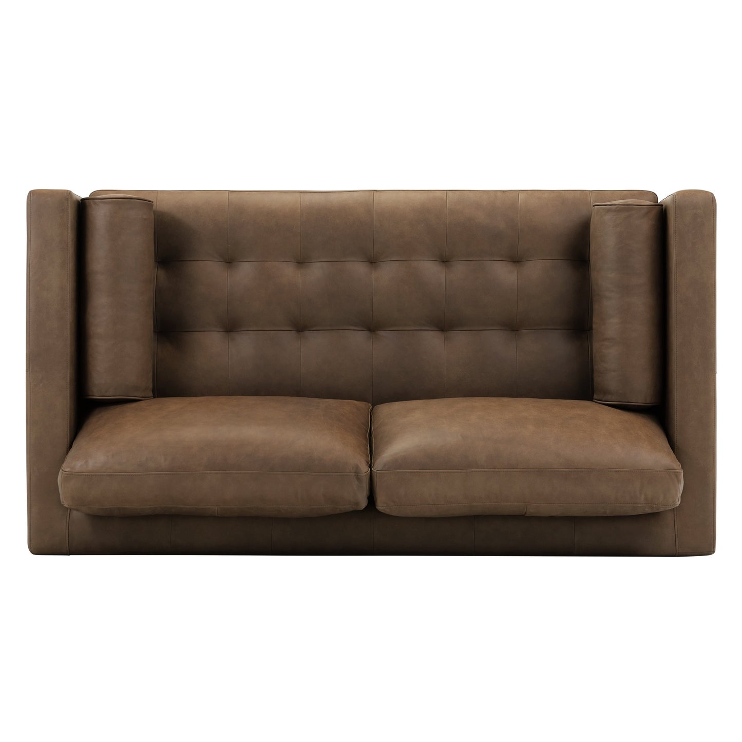 Canapé d'appartement Poly &amp; Bark Napa 72 - Cuir italien véritable pleine fleur