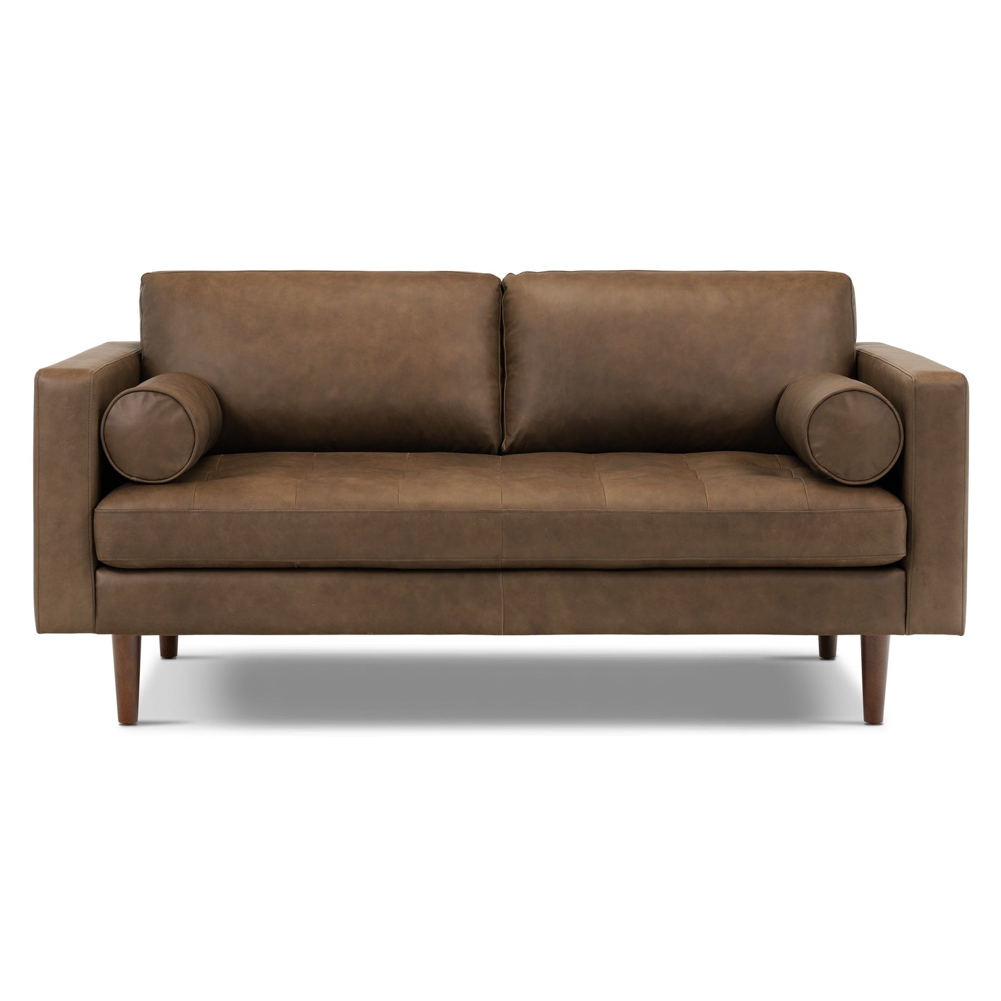 Canapé d'appartement Poly &amp; Bark Napa 72 - Cuir italien véritable pleine fleur