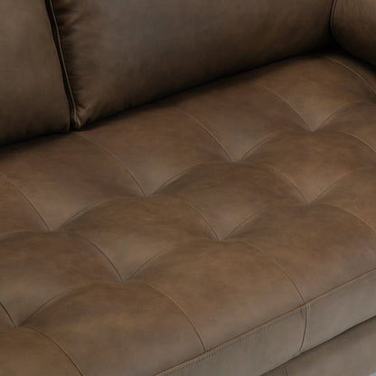 Canapé d'appartement Poly &amp; Bark Napa 72 - Cuir italien véritable pleine fleur
