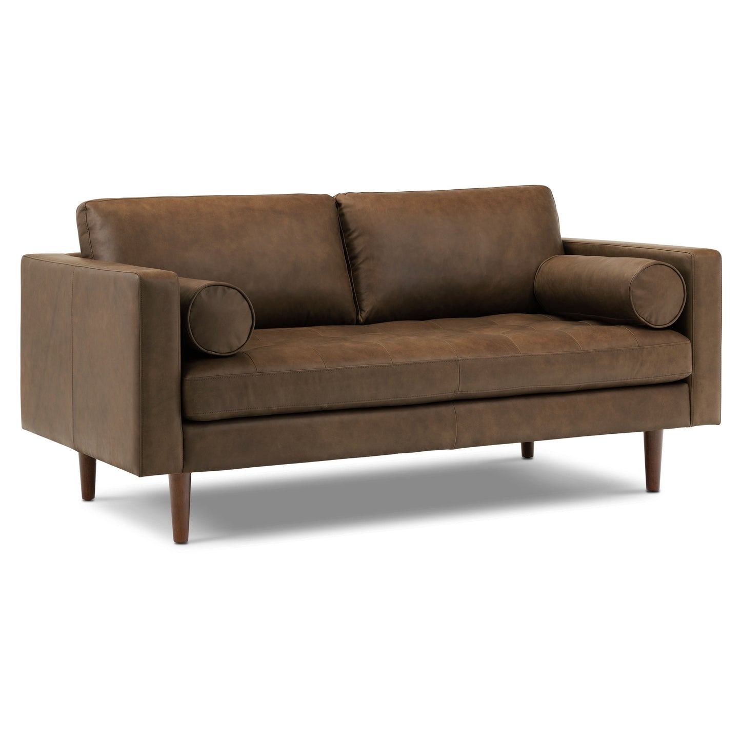 Canapé d'appartement Poly &amp; Bark Napa 72 - Cuir italien véritable pleine fleur