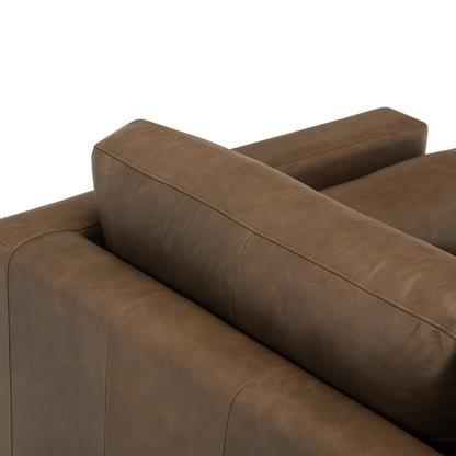 Canapé d'appartement Poly &amp; Bark Napa 72 - Cuir italien véritable pleine fleur