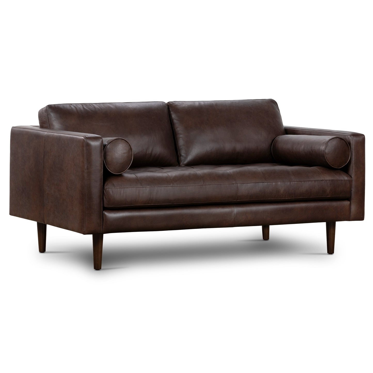 Canapé d'appartement Poly &amp; Bark Napa 72 - Cuir italien véritable pleine fleur