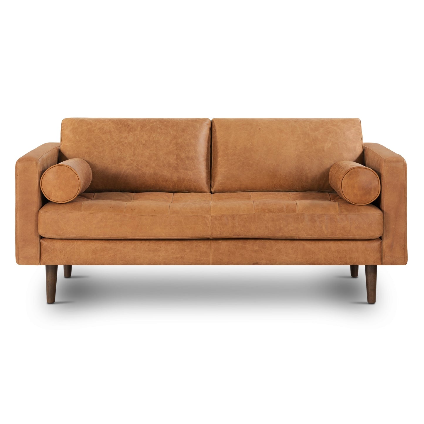 Canapé d'appartement Poly &amp; Bark Napa 72 - Cuir italien véritable pleine fleur