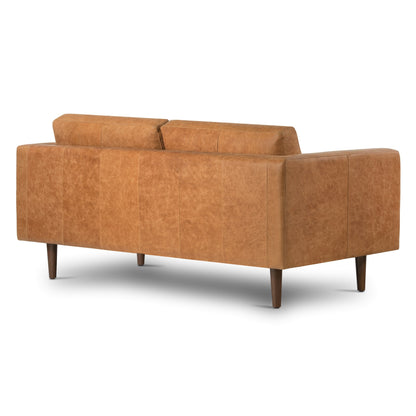 Canapé d'appartement Poly &amp; Bark Napa 72 - Cuir italien véritable pleine fleur
