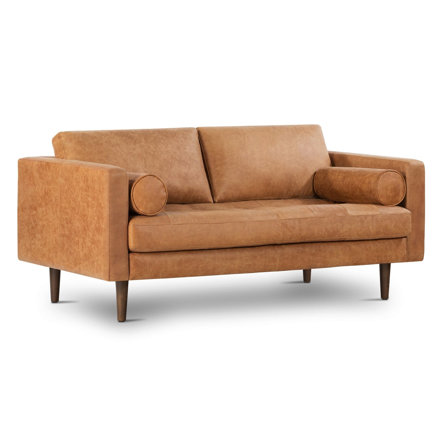 Canapé d'appartement Poly &amp; Bark Napa 72 - Cuir italien véritable pleine fleur