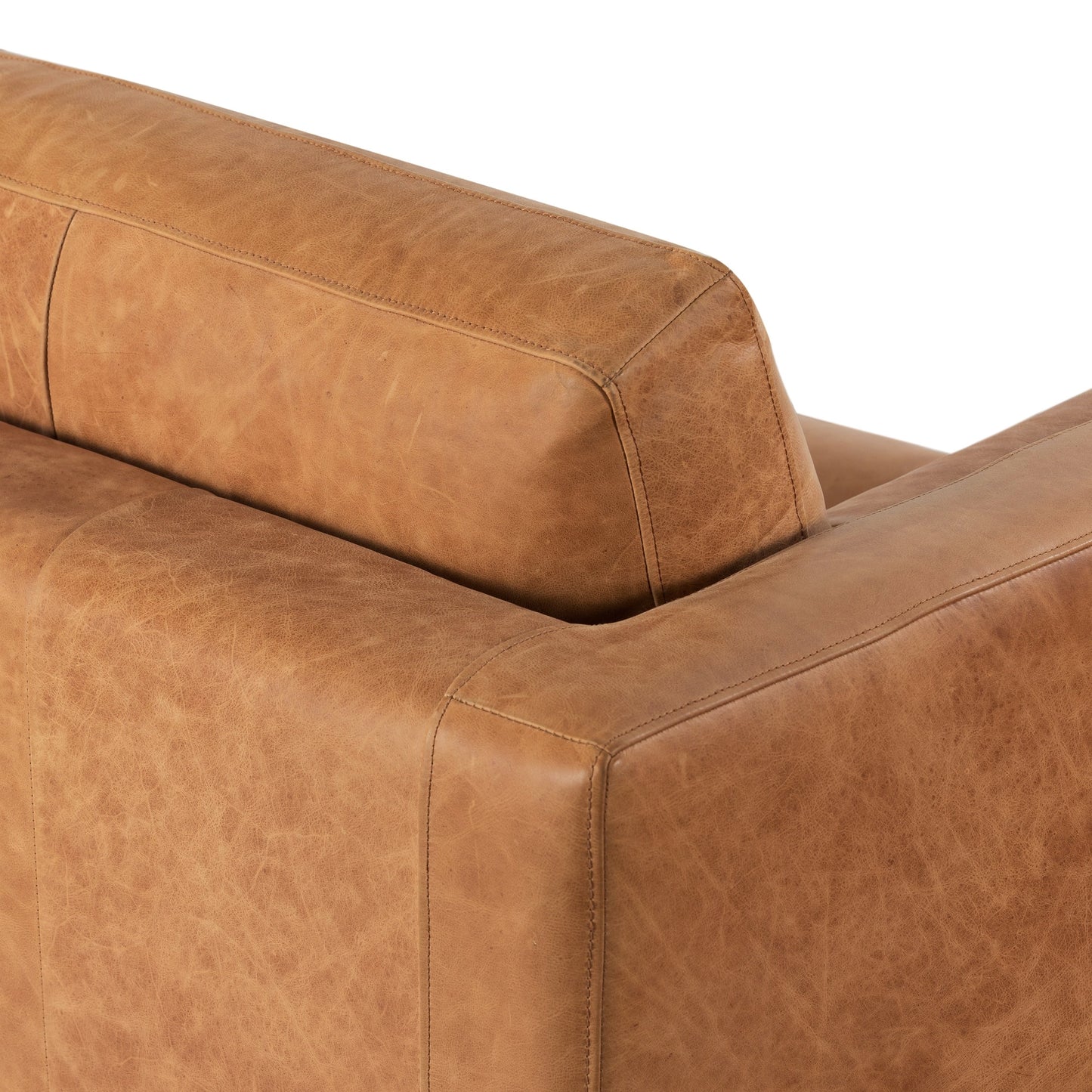 Canapé d'appartement Poly &amp; Bark Napa 72 - Cuir italien véritable pleine fleur