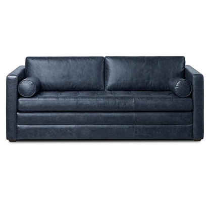 Canapé-lit convertible en cuir pleine fleur Napa 82 de Poly &amp; Bark