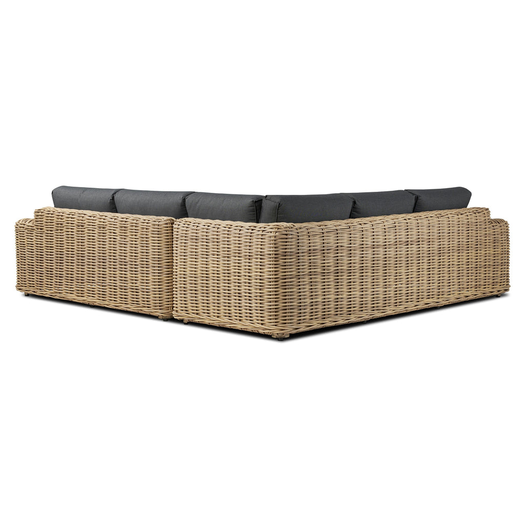 Ensemble de salon d'angle d'extérieur/terrasse Poly &amp; Bark Puglia avec table basse