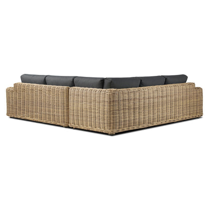 Ensemble de salon d'angle d'extérieur/terrasse Poly &amp; Bark Puglia avec table basse