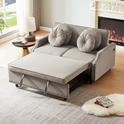 Canapé-lit réglable en polyester avec ports USB