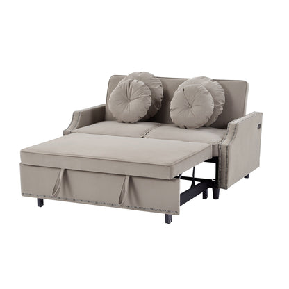 Canapé-lit réglable en polyester avec ports USB
