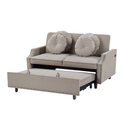 Canapé-lit réglable en polyester avec ports USB