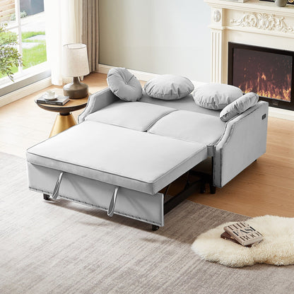 Canapé-lit réglable en polyester avec ports USB