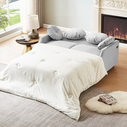 Canapé-lit réglable en polyester avec ports USB