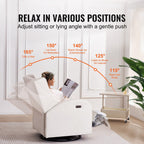 Fauteuil inclinable pivotant en polyester, ergonomique et électrique