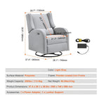 Fauteuil inclinable pivotant en polyester, ergonomique et électrique
