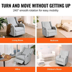 Fauteuil inclinable pivotant en polyester, ergonomique et électrique