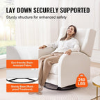 Fauteuil inclinable pivotant en polyester, ergonomique et électrique