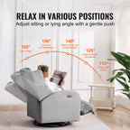 Fauteuil inclinable pivotant en polyester, ergonomique et électrique