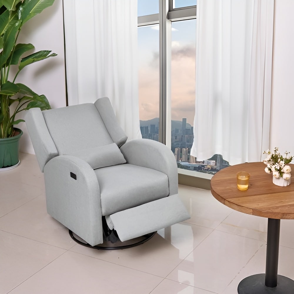 Fauteuil inclinable pivotant en polyester, ergonomique et électrique