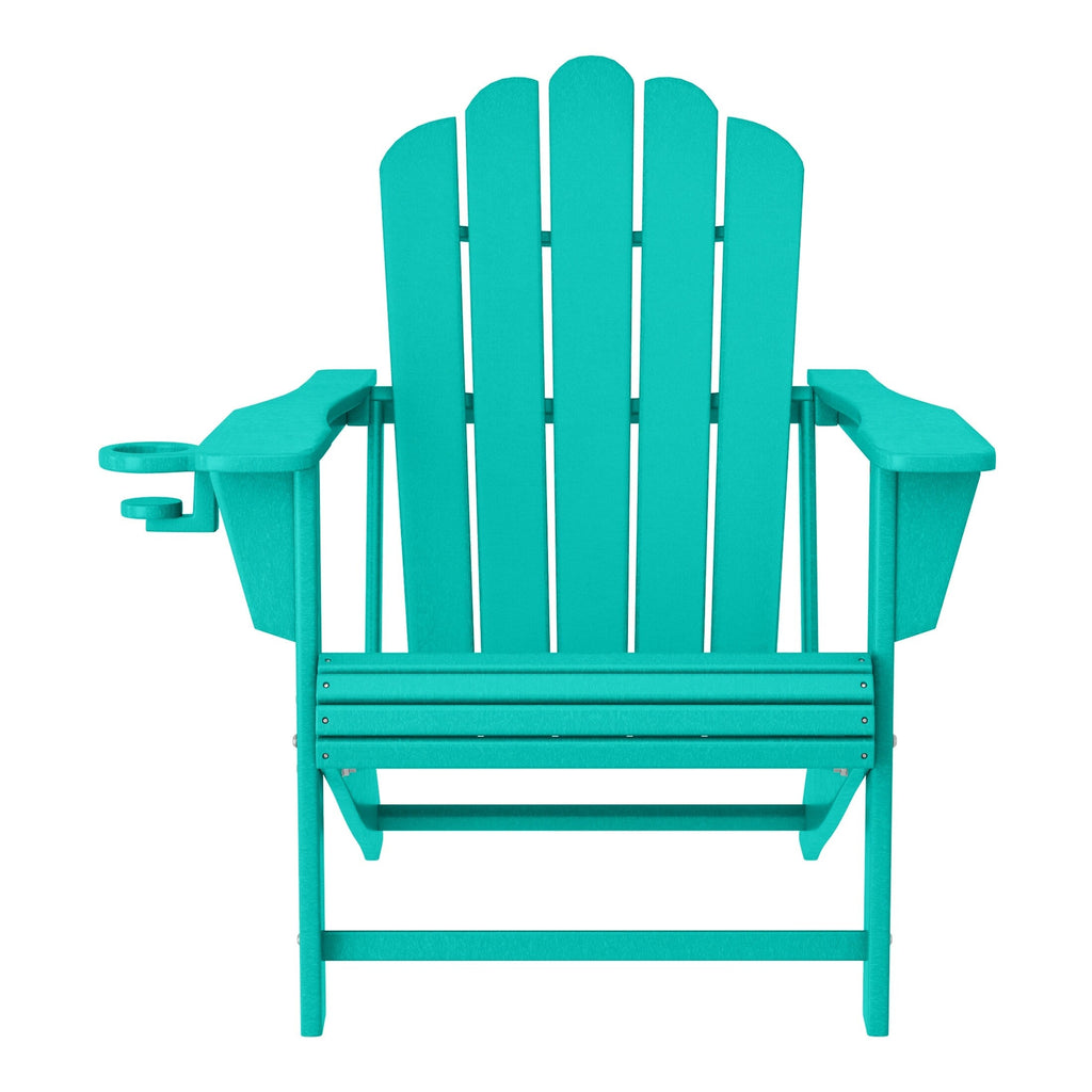 Ensemble de 4 chaises Adirondack d'extérieur Polytrends Aderson avec pouf