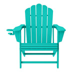 Ensemble de 4 chaises Adirondack d'extérieur Polytrends Aderson avec pouf