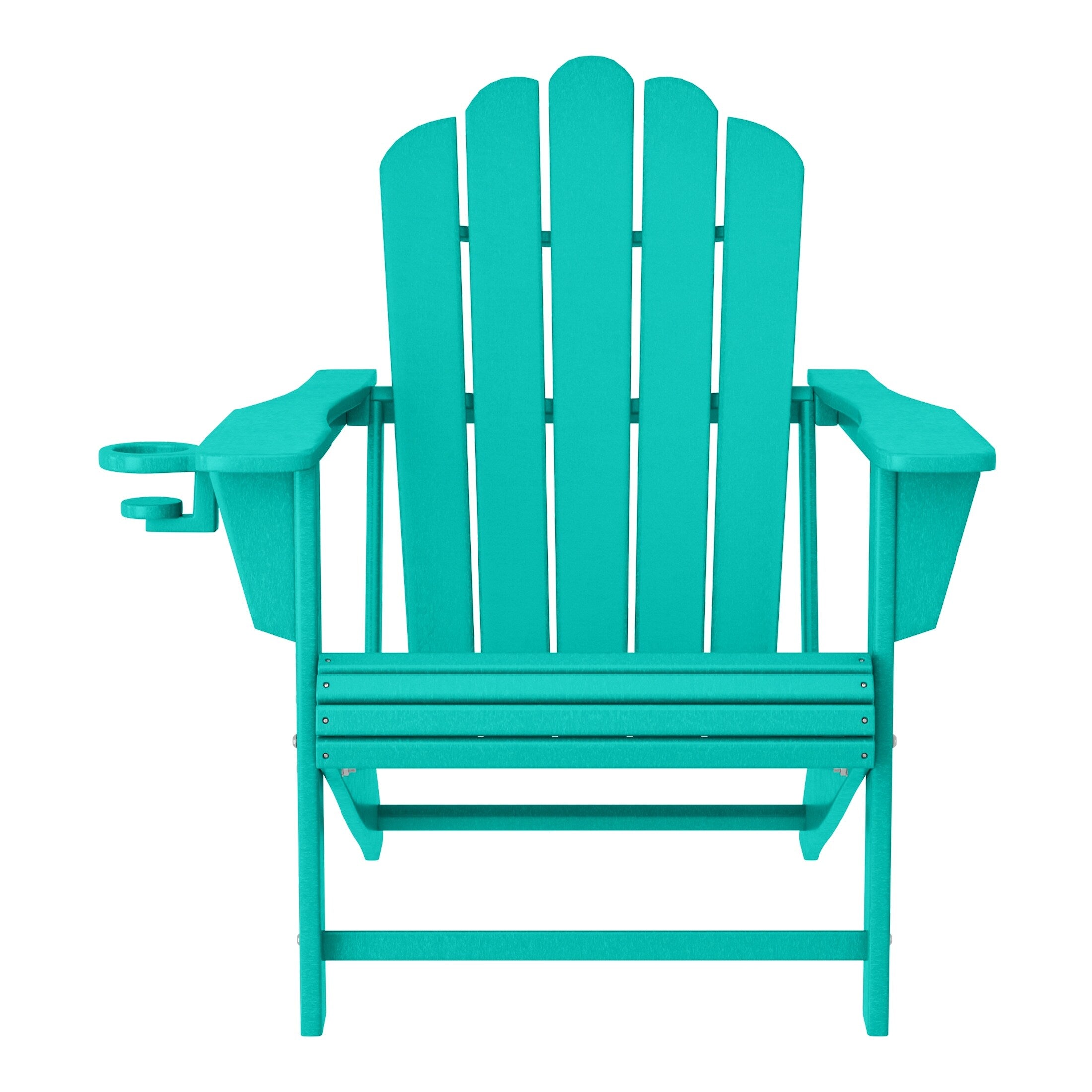 Ensemble de 4 chaises Adirondack d'extérieur Polytrends Aderson avec pouf