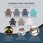 Ensemble de 4 chaises Adirondack d'extérieur Polytrends Aderson avec pouf