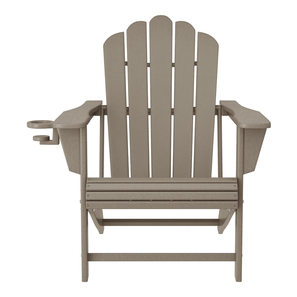 Ensemble de 4 chaises Adirondack d'extérieur Polytrends Aderson avec pouf