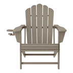 Ensemble de 4 chaises Adirondack d'extérieur Polytrends Aderson avec pouf