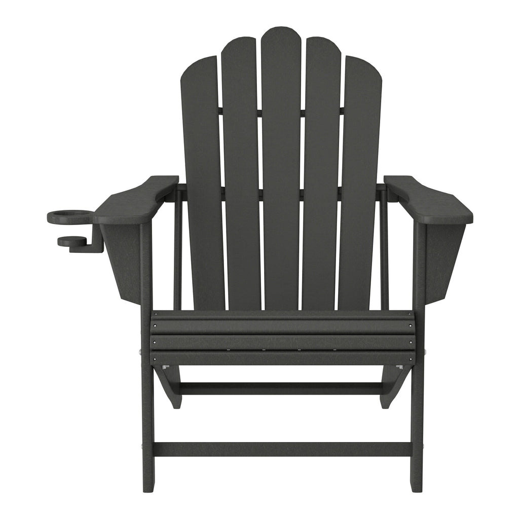 Ensemble de 4 chaises Adirondack d'extérieur Polytrends Aderson avec pouf