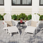 Ensemble de 4 chaises Adirondack d'extérieur Polytrends Aderson avec pouf