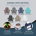 Ensemble de 4 chaises Adirondack d'extérieur Polytrends Aderson avec pouf