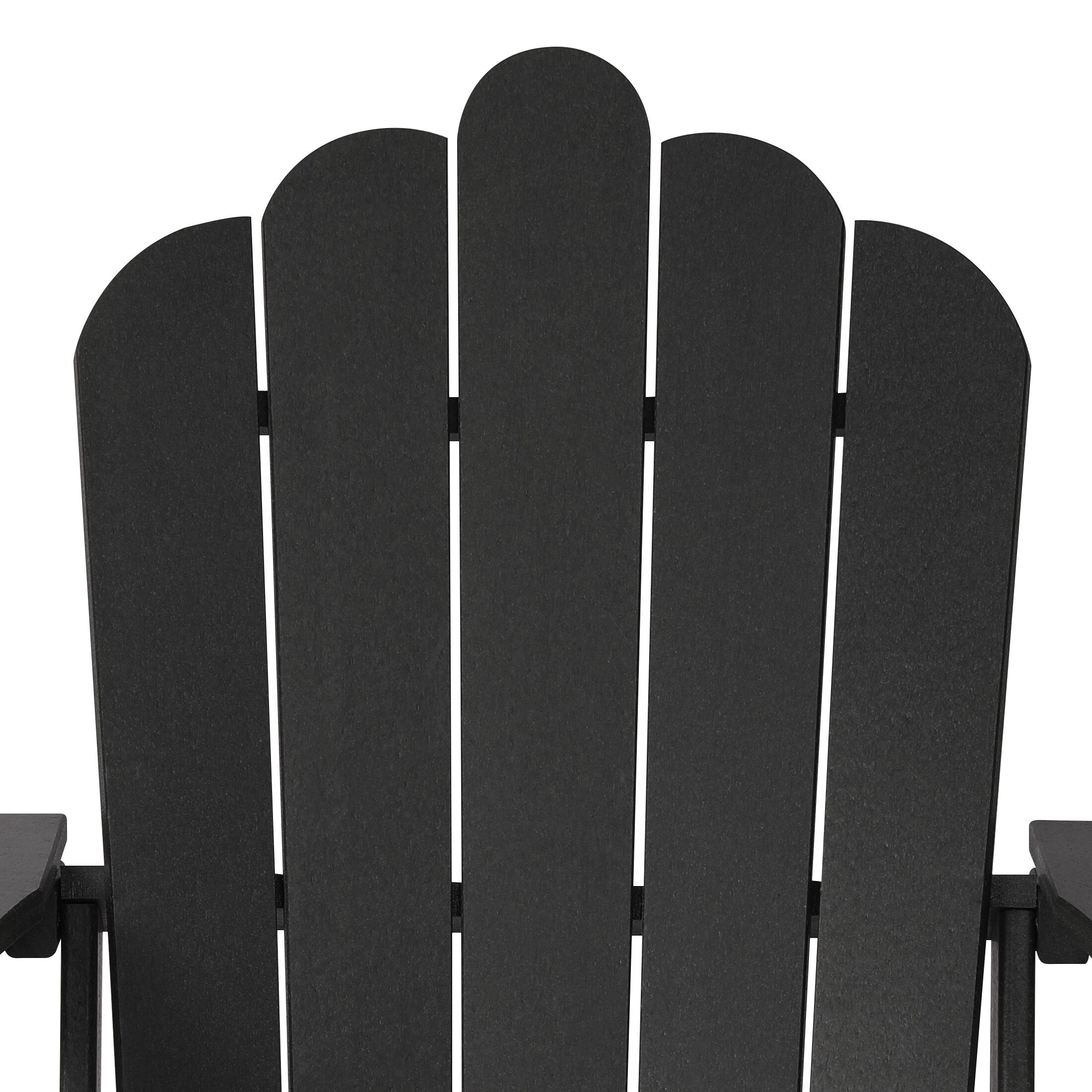 Ensemble de 4 chaises Adirondack d'extérieur Polytrends Aderson avec pouf