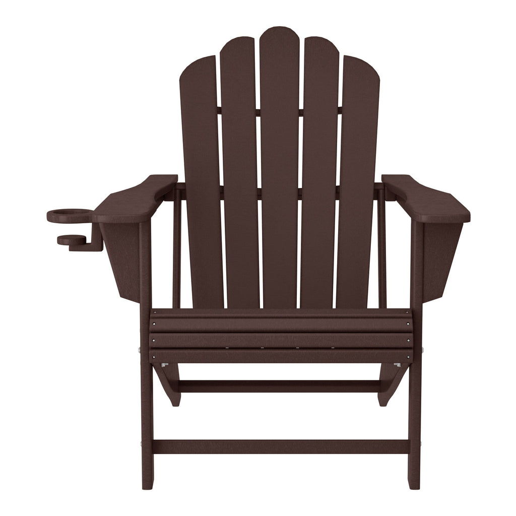 Ensemble de 4 chaises Adirondack d'extérieur Polytrends Aderson avec pouf