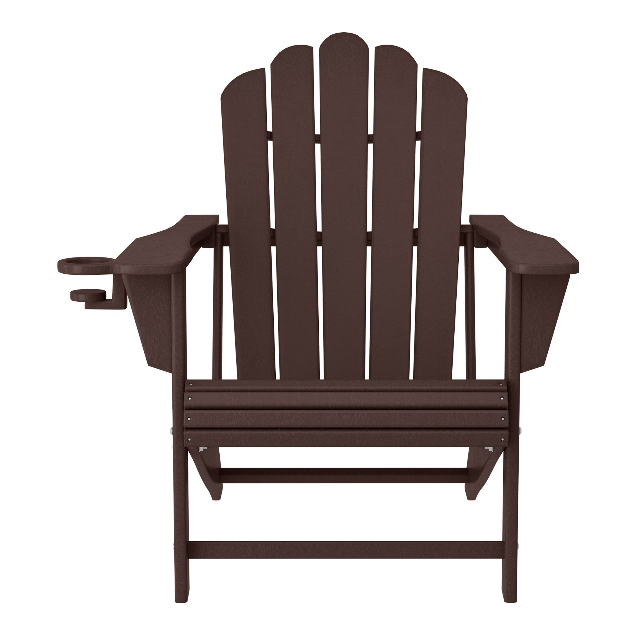 Ensemble de 4 chaises Adirondack d'extérieur Polytrends Aderson avec pouf