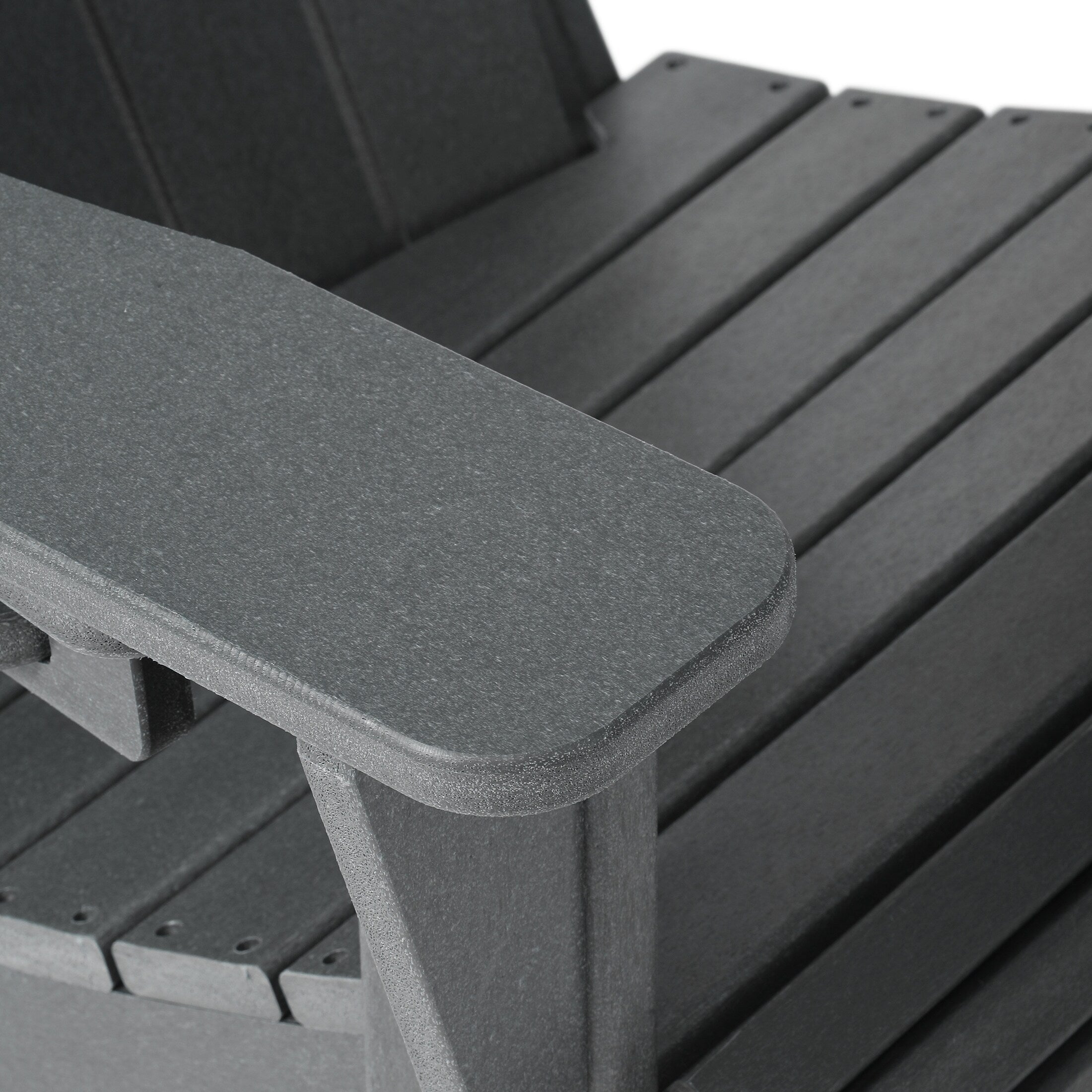 Ensemble de 4 chaises Adirondack d'extérieur Polytrends Aderson avec pouf