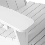 Ensemble de 4 chaises Adirondack d'extérieur Polytrends Aderson avec pouf