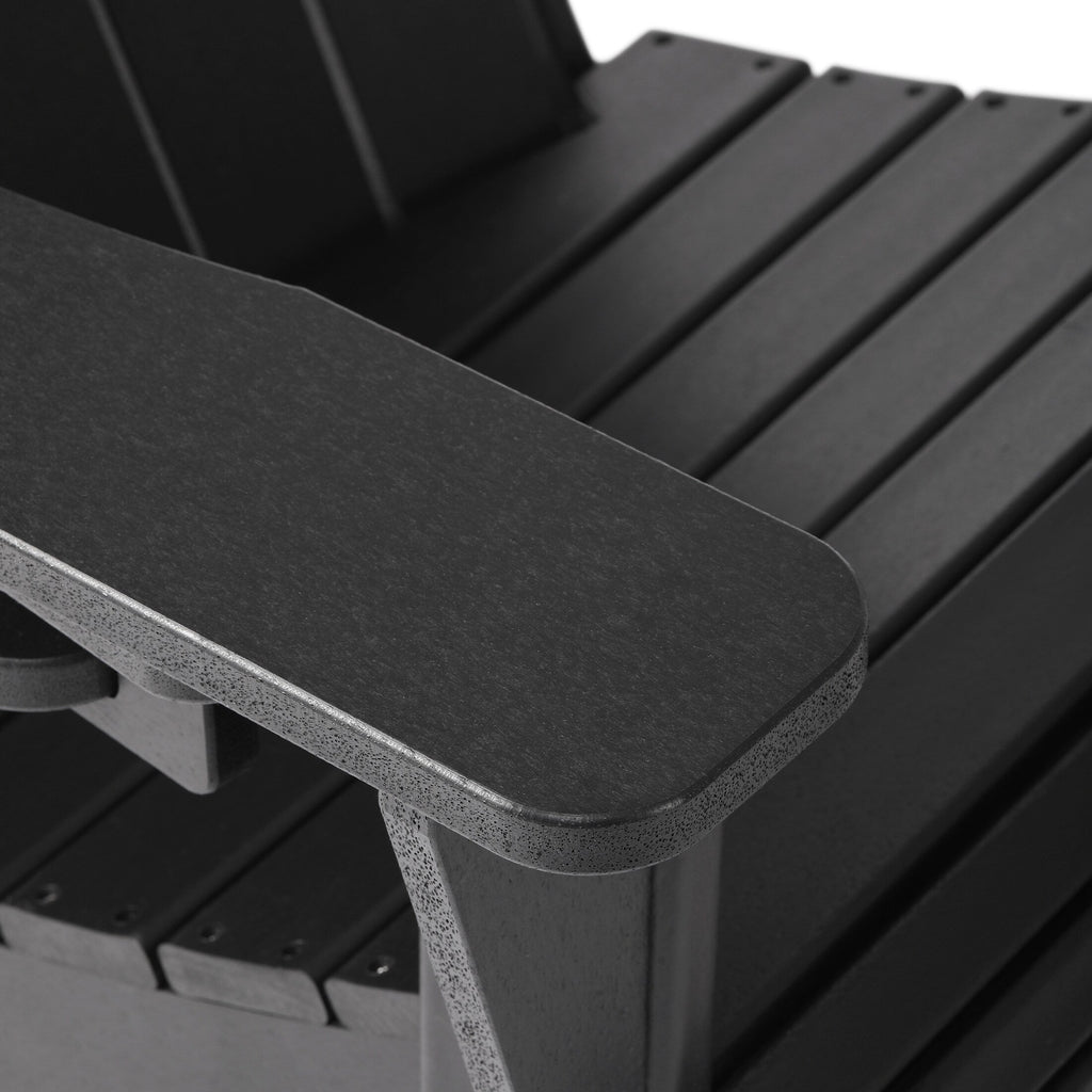 Ensemble de 4 chaises Adirondack d'extérieur Polytrends Aderson avec pouf