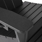 Ensemble de 4 chaises Adirondack d'extérieur Polytrends Aderson avec pouf