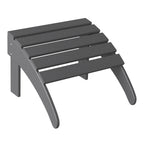 Ensemble de 4 chaises Adirondack d'extérieur Polytrends Aderson avec pouf