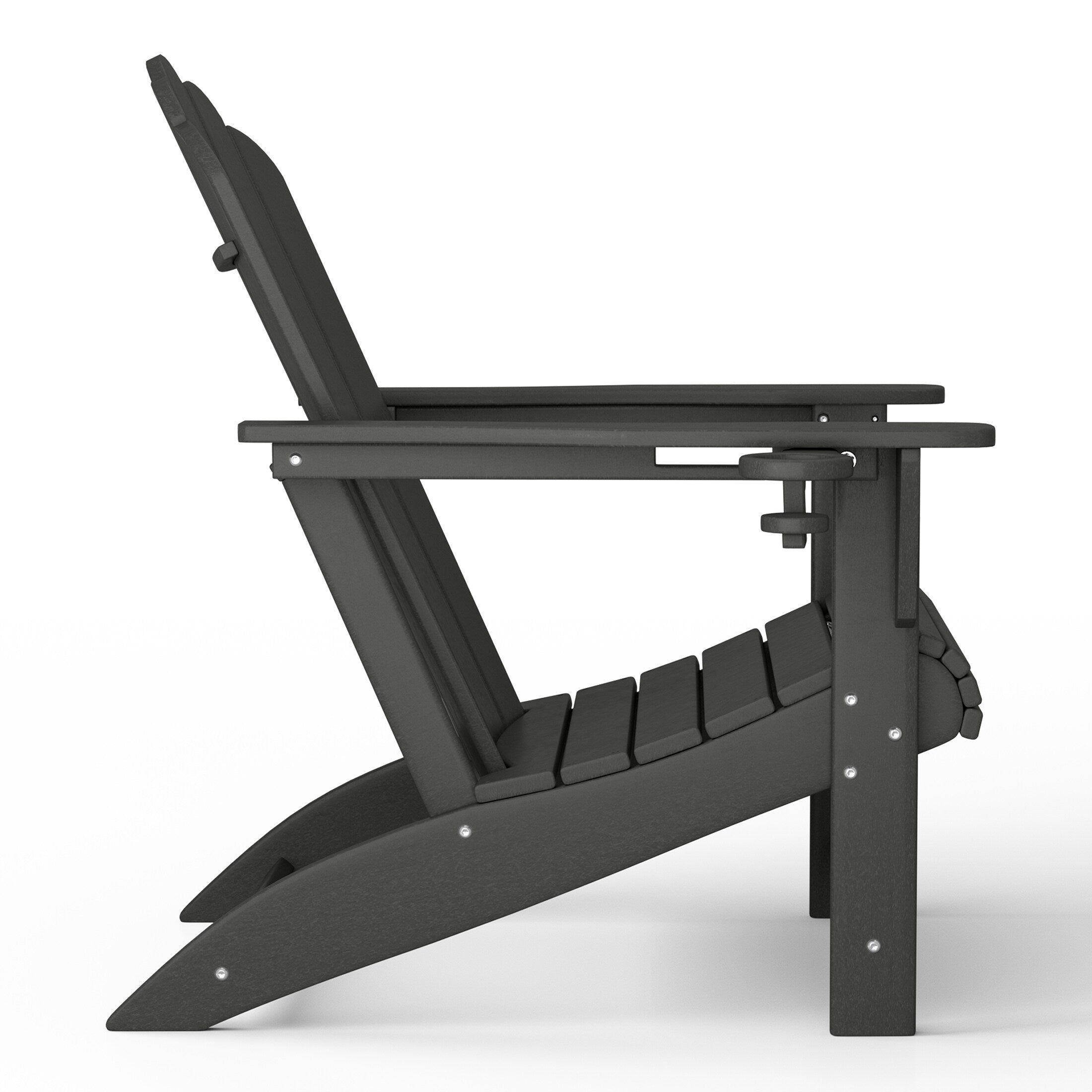 Ensemble de 4 chaises Adirondack d'extérieur Polytrends Aderson avec pouf