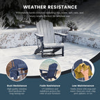 Ensemble de 4 chaises Adirondack d'extérieur Polytrends Aderson avec pouf