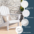 Ensemble de 4 chaises Adirondack d'extérieur Polytrends Aderson avec pouf
