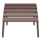 Ensemble de 4 chaises Adirondack d'extérieur Polytrends Aderson avec pouf
