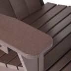 Ensemble de 4 chaises Adirondack d'extérieur Polytrends Aderson avec pouf